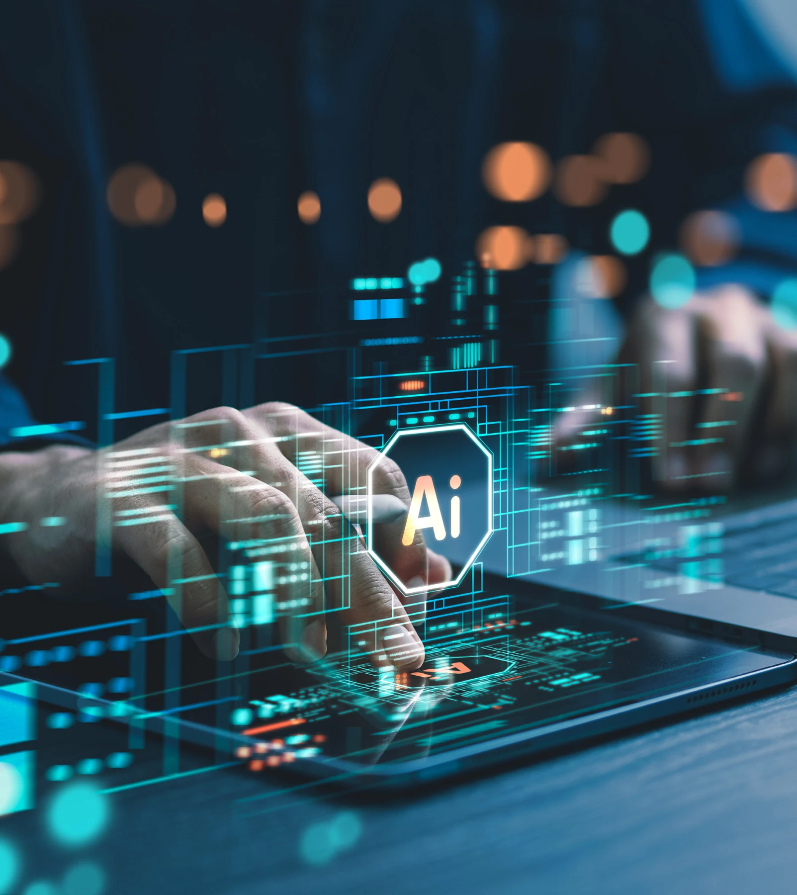 Artificial intelligence and digital technology illustration from the Aiyana overview